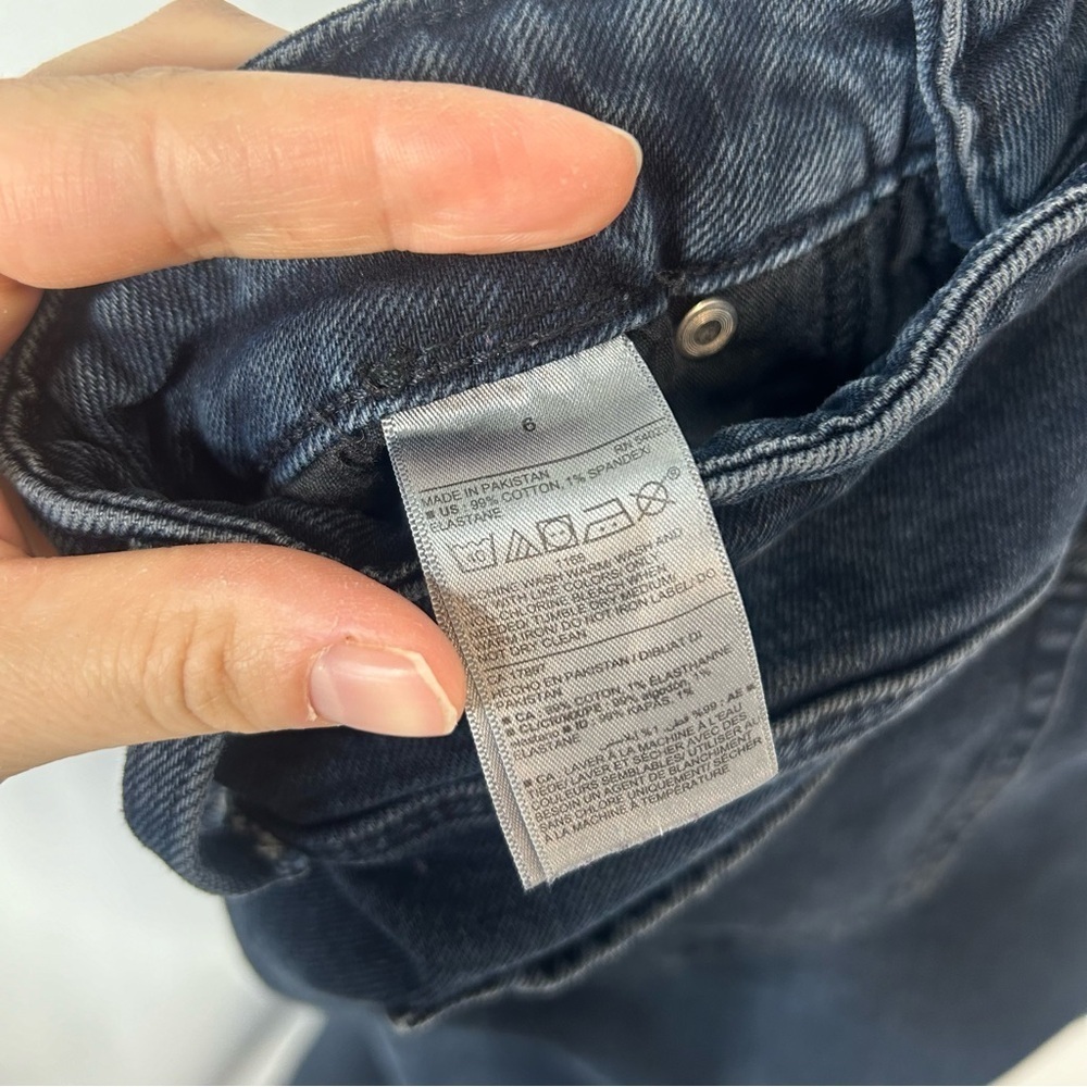 Old Navy | High Rise O.G. Straight Dark Wash Distressed Jeans Women’s Size 6 - Picture 10 of 13